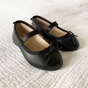 Cat & Jack Nora Slip-On Ballet Flats - Black - Toddler Girl Size 5T